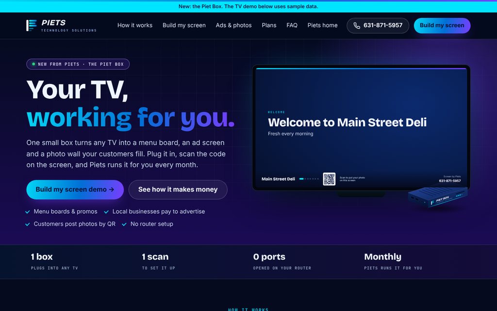 The Piet Box page and TV demo